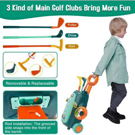 The Magic Toy Shop Kids Golf Club Set Indoor Outdoor Sports Toy