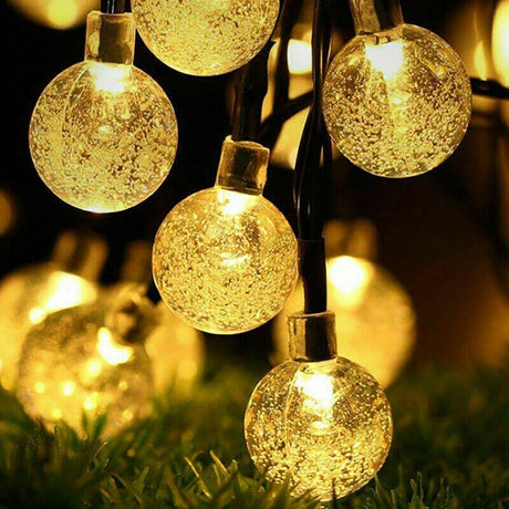 Warm White Led String Lights In Crystal Balls Design by GEEZY - UKBuyZone