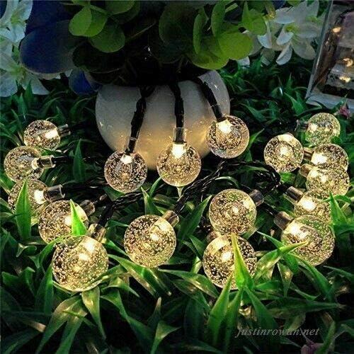 Warm White Led String Lights In Crystal Balls Design by GEEZY - UKBuyZone
