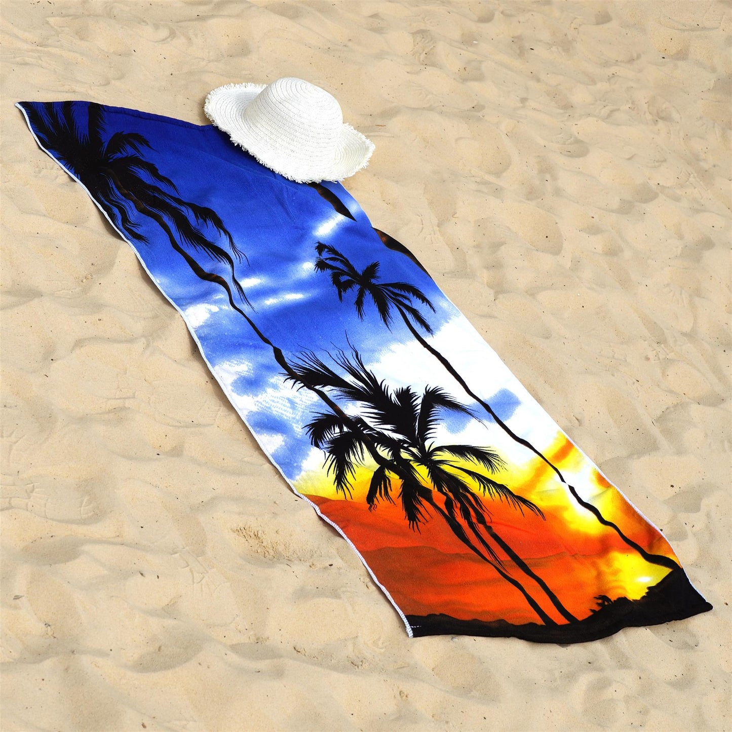 Beach Bath Towel Sunrise Design Microfibre Towel by GEEZY - UKBuyZone
