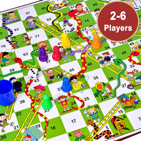 Snakes and Ladders Traditional Board Game by The Magic Toy Shop - UKBuyZone