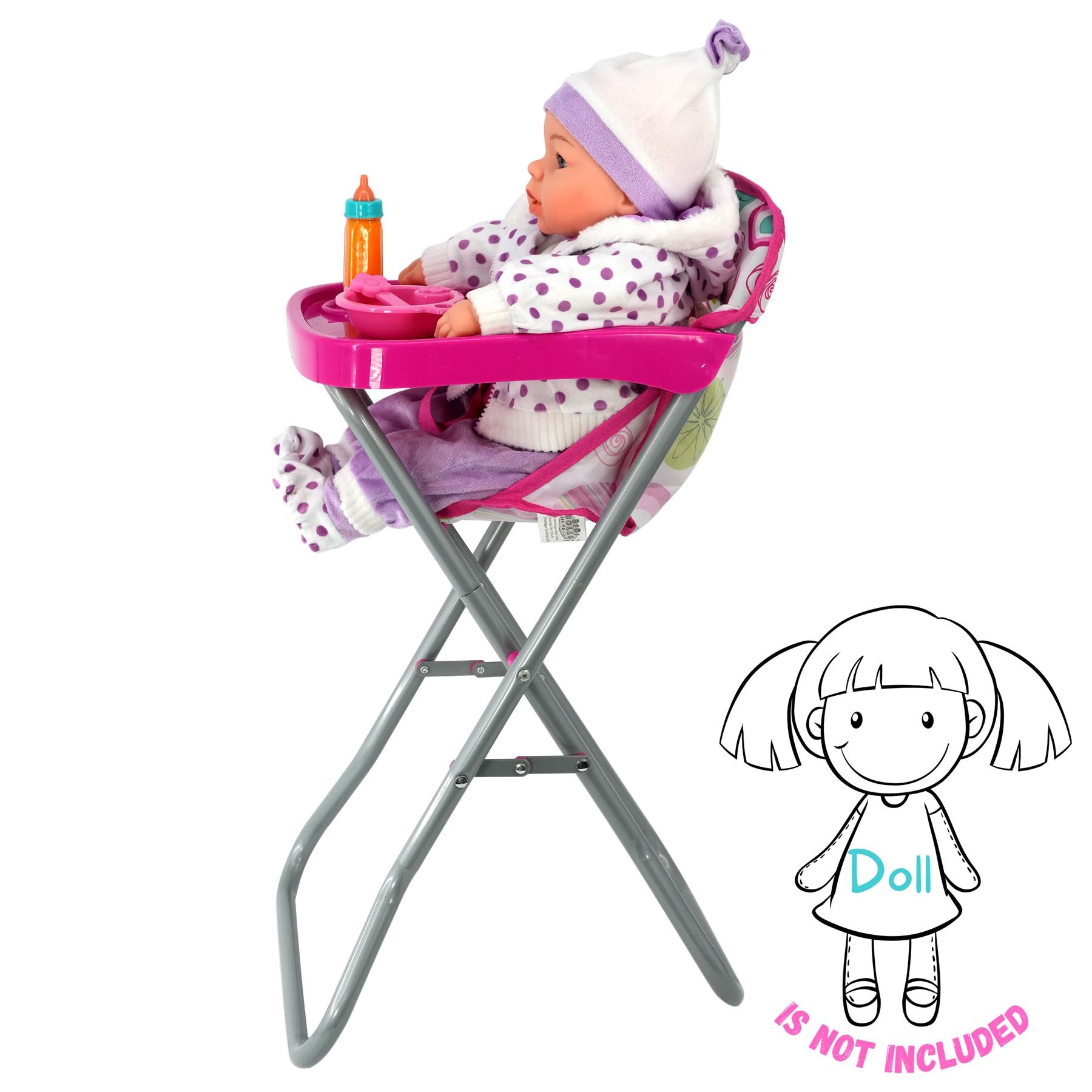 Feeding Dolls High Chair by BiBi Doll - UKBuyZone