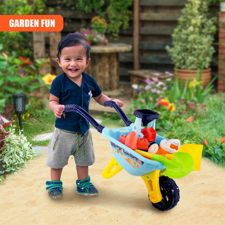 Children Sand and Water Beach Toys Mill, Wheelbarrow Accessories Playset by The Magic Toy Shop - UKBuyZone