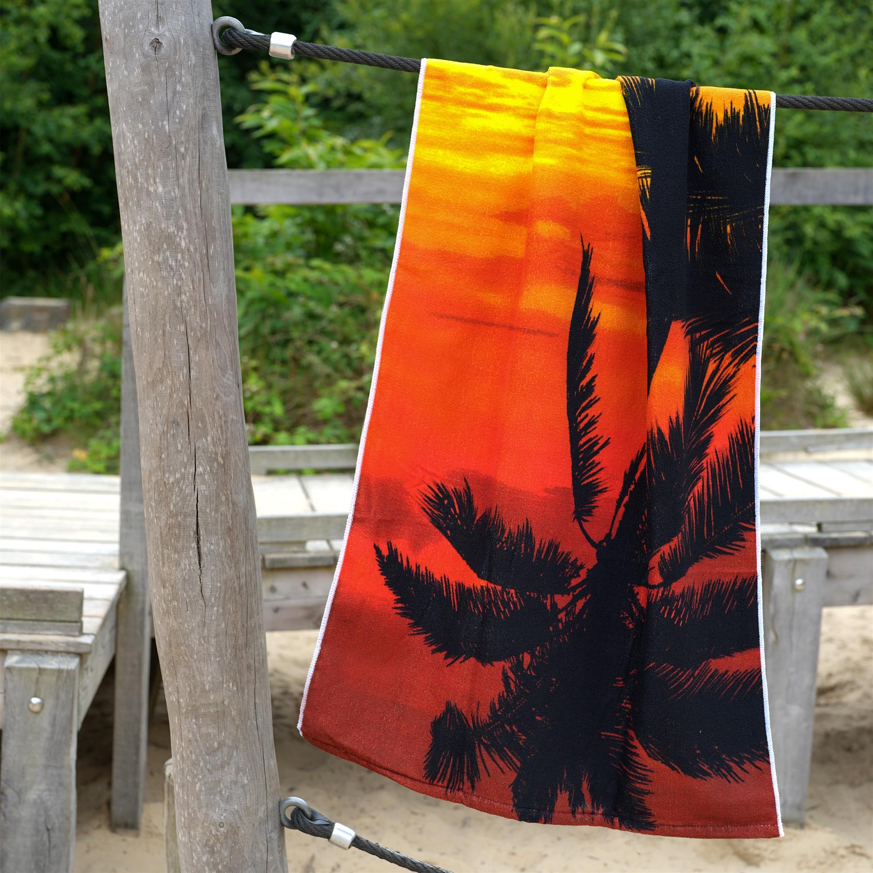 Sunset Tortoise Design Large Towel by Geezy - UKBuyZone