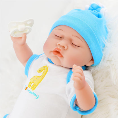 Lifelike Reborn Baby Sleeping Boy Doll 17" by BiBi Doll - UKBuyZone