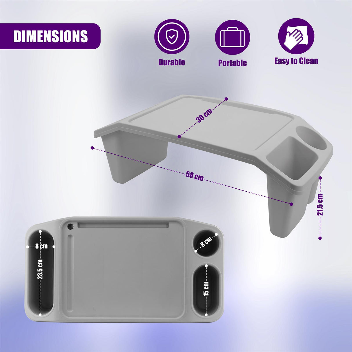 "A bed tray table with storage space" - UKBuyZone