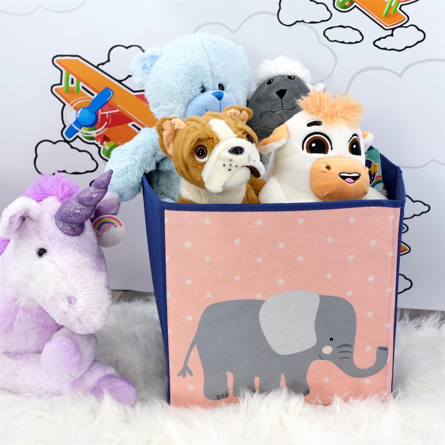 Elephant Design Foldable Storage Box by The Magic Toy Shop - UKBuyZone