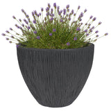 Large Anthracite Round Indoor Outdoor Flower Pot by GEEZY - UKBuyZone
