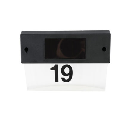 Solar LED House Number Plate Door Sign by Geezy - UKBuyZone