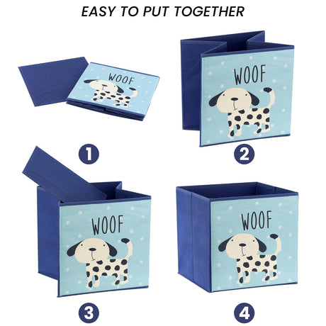 UKbuyzone Set of 4 Animal Design Storage Boxes