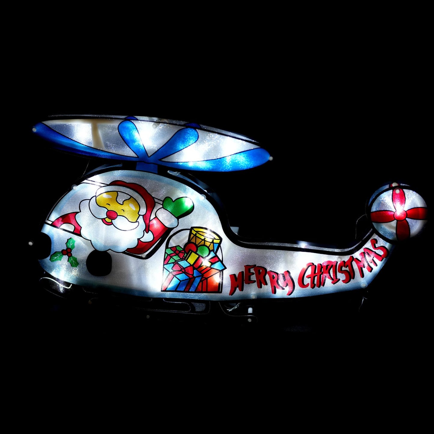 Helicopter Sign Christmas LED Light Silhouette by The Magic Toy Shop - UKBuyZone