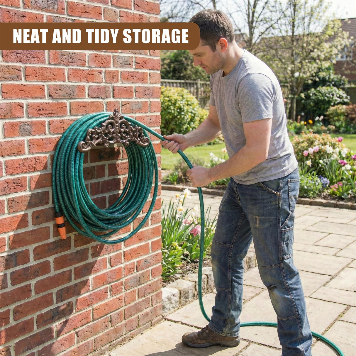Cast Iron Garden Hose Holder