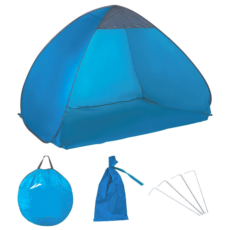 Pop Up 2 Man Camping Shelter Blue Beach Shelter Fishing Shelter