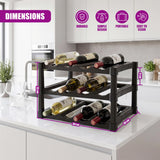 3 Tier Stackable 12 Bottle Wine Storage Rack