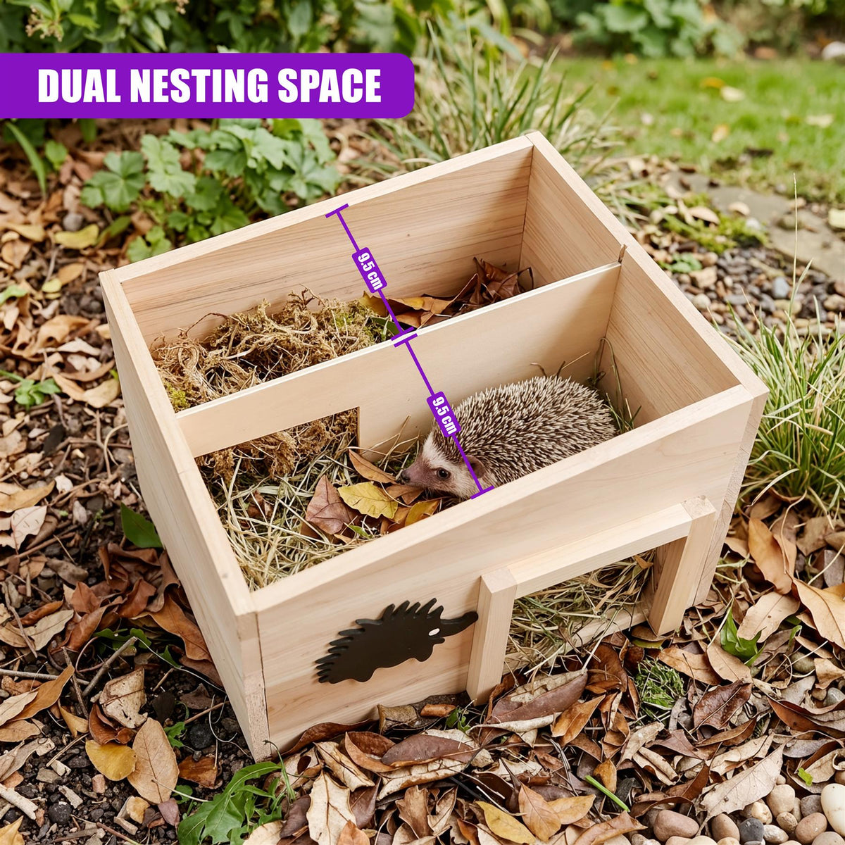 Wooden Hedgehog House