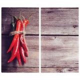 Glass Cutting Boards with Chili Pepper Design by Geezy - UKBuyZone