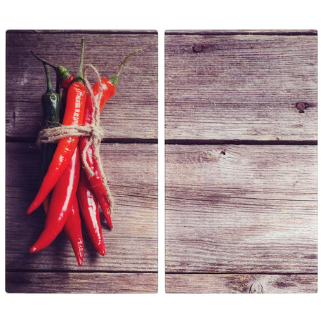 Glass Cutting Boards with Chili Pepper Design by Geezy - UKBuyZone