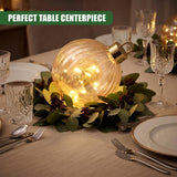 Light Up Glass Bauble, 20cm