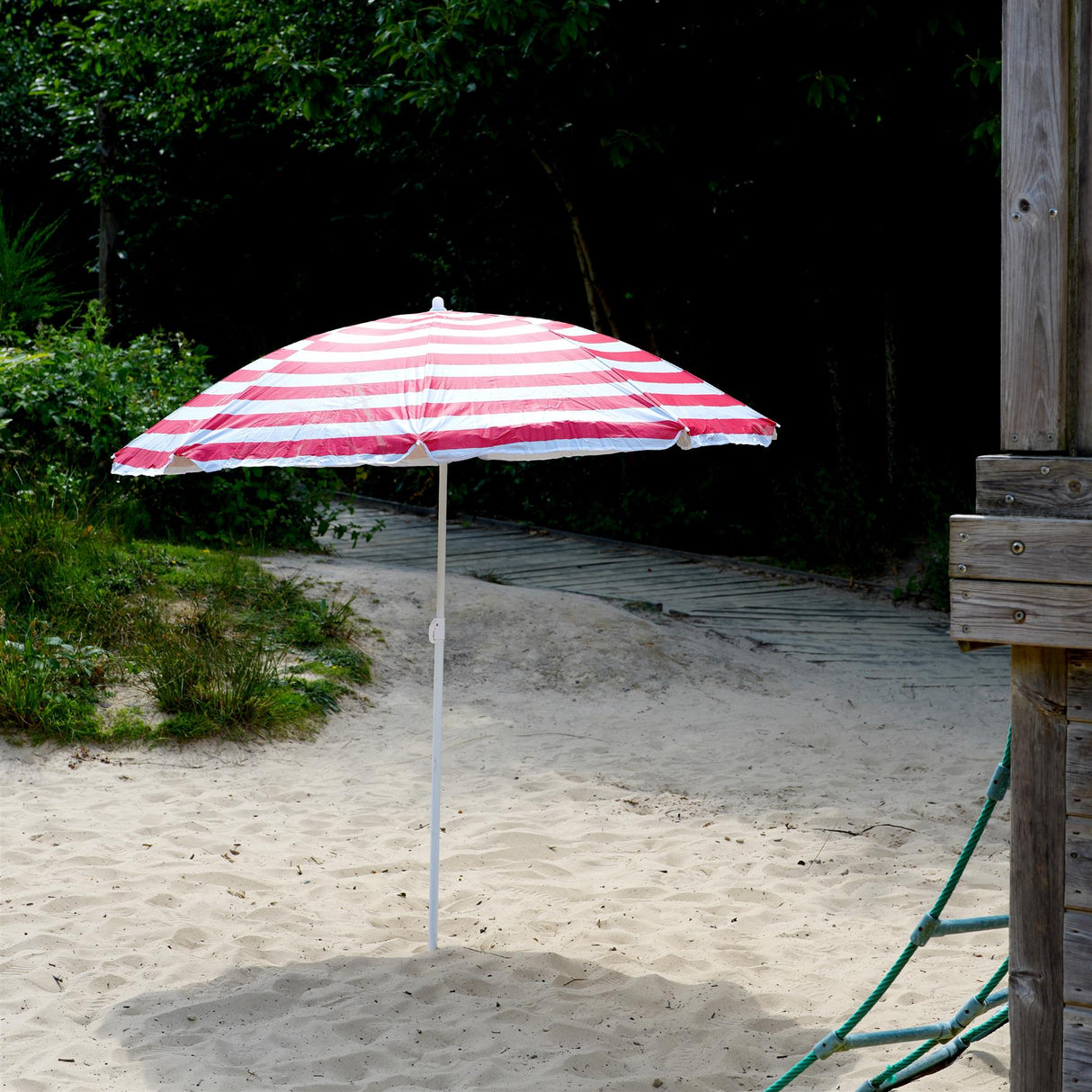 Red Striped Parasol