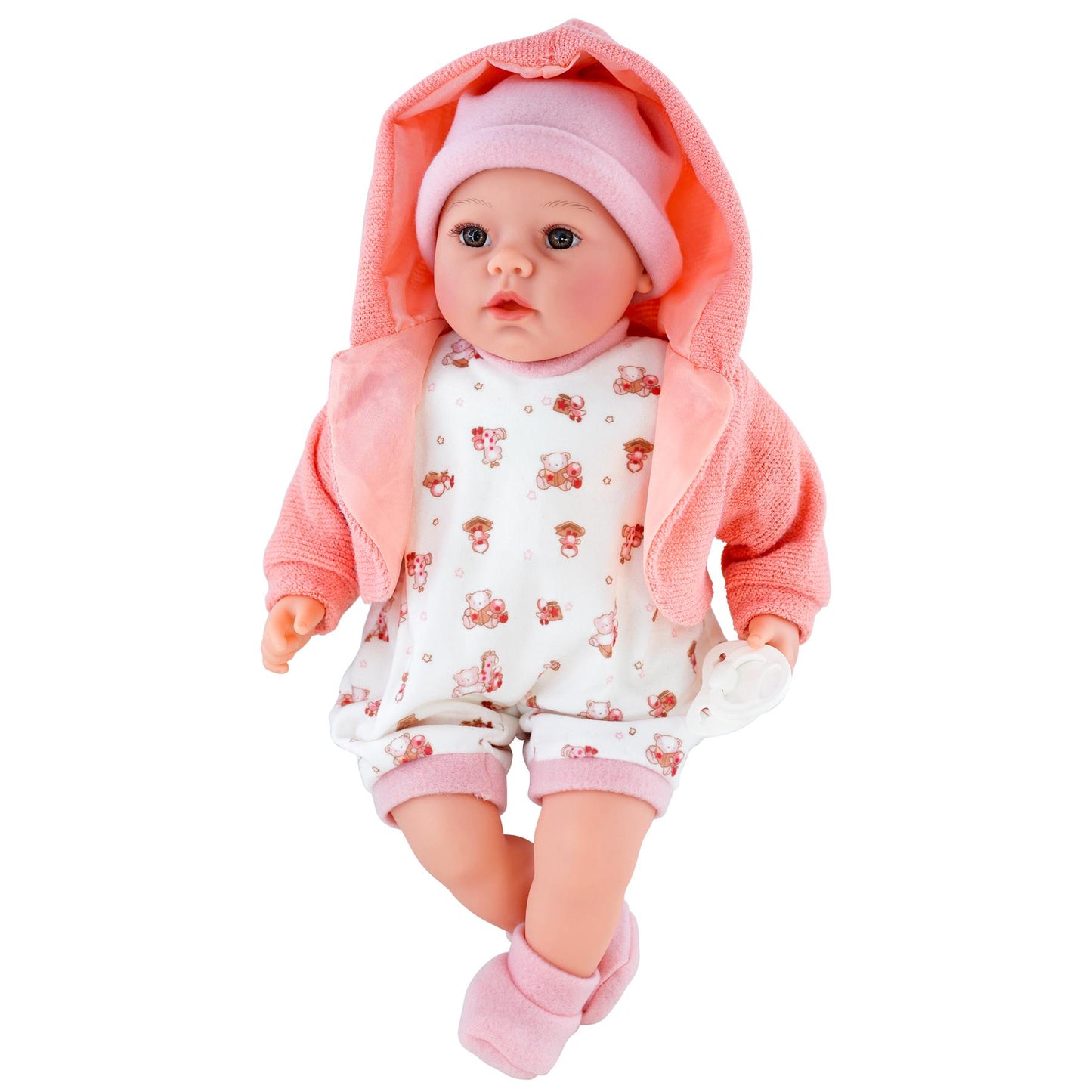 Baby Doll With Dummy & Sounds Peach by BiBi Doll - UKBuyZone