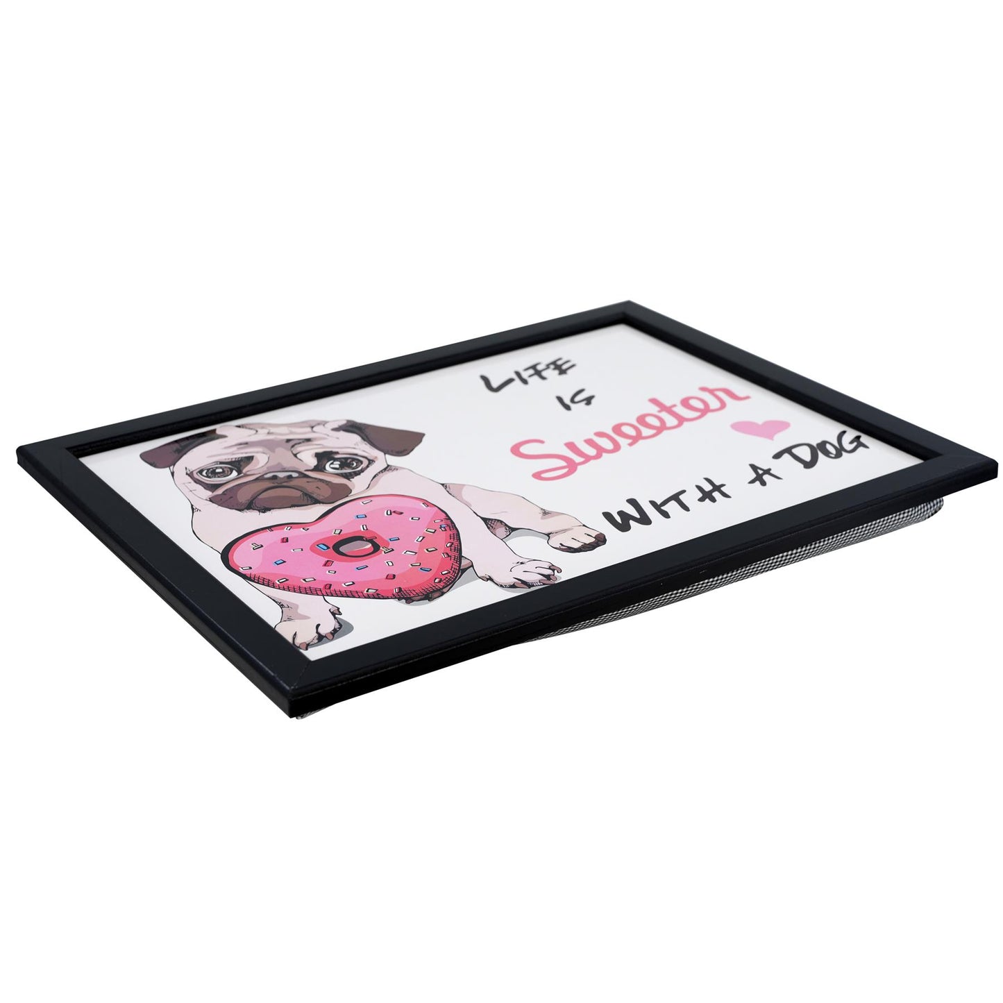 Pug Design lap Tray With Bean Bag Cushion by Geezy - UKBuyZone