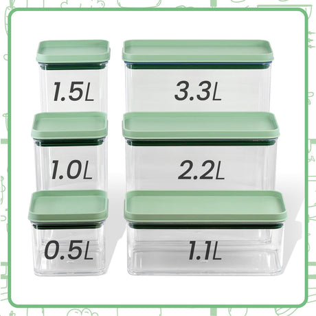 GEEZY Food Storage Containers Set of 6