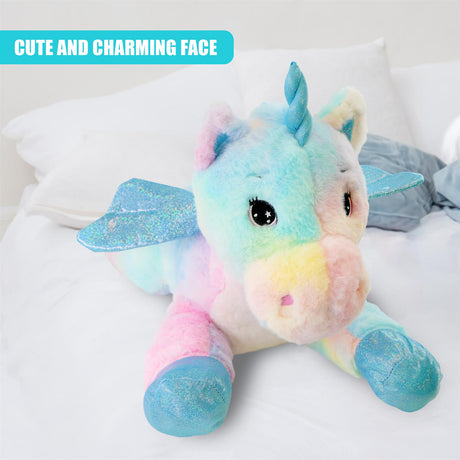 Unicorn with Sparkling Wings - Soft Toy by The Magic Toy Shop - UKBuyZone