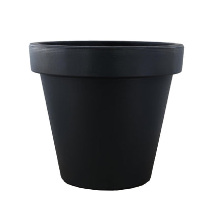 Small Round Anthracite Flower Planter 20 x 18 cm by Geezy - UKBuyZone