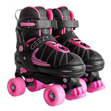 Black & Pink Kids Adjustable Roller Skates