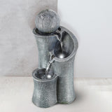 Ball on Top Water Feature Outdoor With LED by GEEZY - UKBuyZone