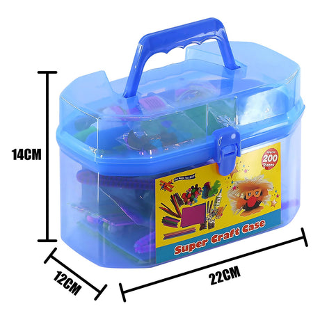 Blue Kids Super Craft Carry Case by The Magic Toy Shop - UKBuyZone