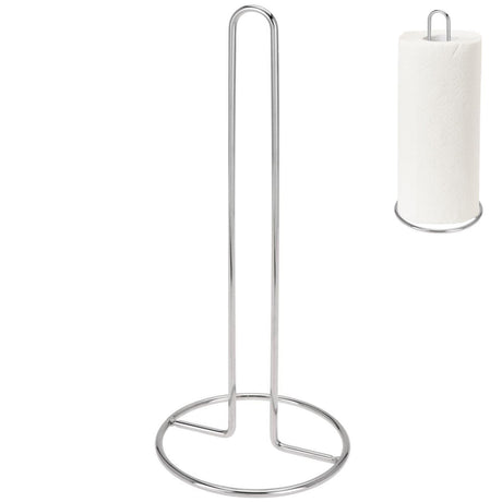 GEEZY Chrome Kitchen Roll Stand