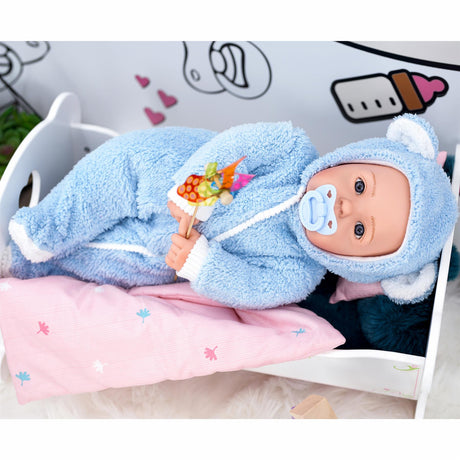 Grey Bibi Baby Doll + Extra Outfit by BiBi Doll - UKBuyZone