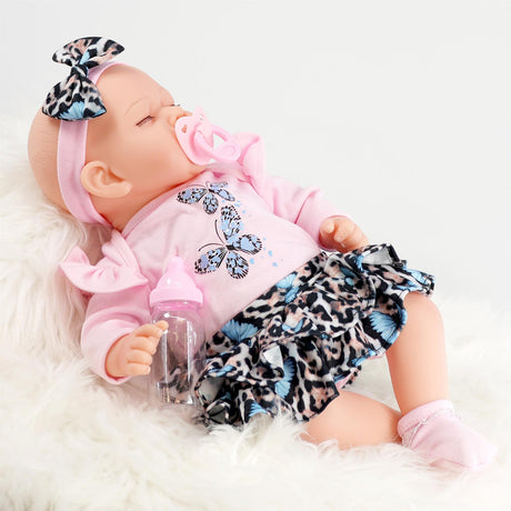 BiBi Doll BiBi Reborn Doll Sleeping Girl "Bella" (43 cm / 17")