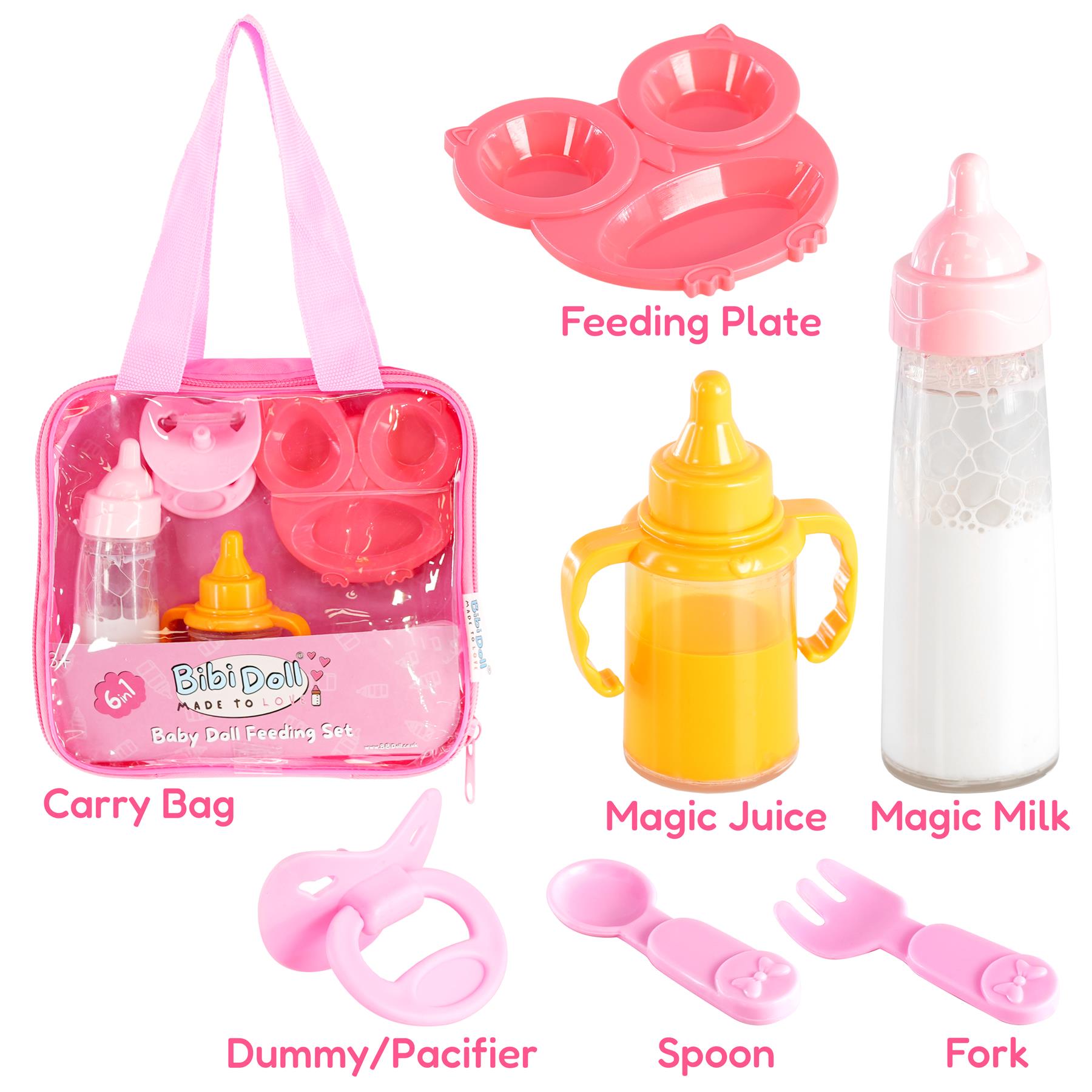 6 in 1 Doll Feeding Set Magic Milk Bottle by BiBi Doll At UKBuyZone UKbuyzone