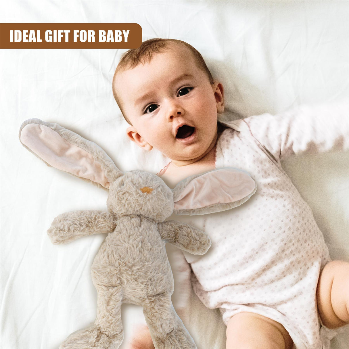 Plush Beige  Bunny Rabbit by The Magic Toy Shop - UKBuyZone