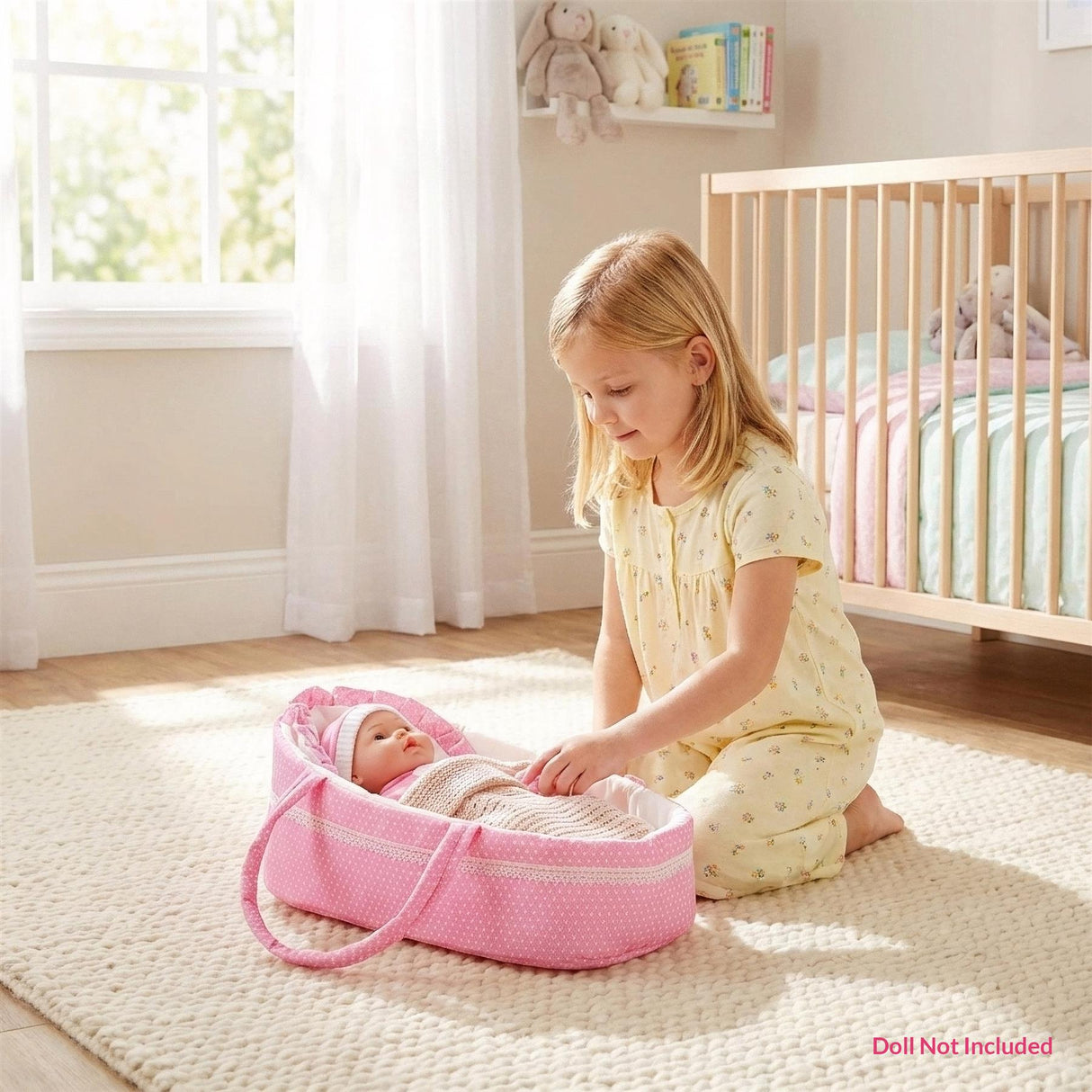 Pink Baby Doll Carry Cot (38 cm / 15")