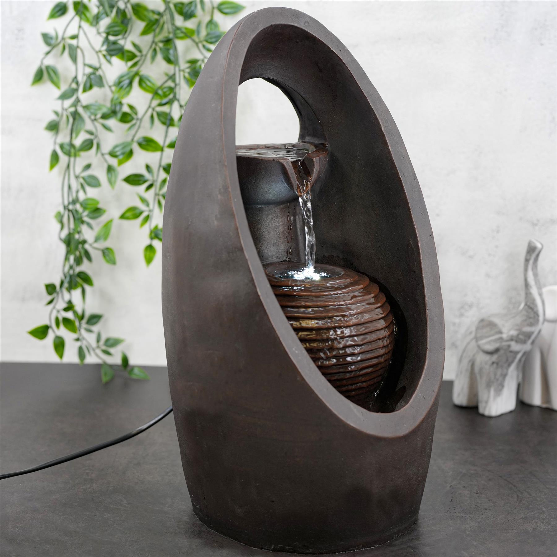 Oval Fountain Led Indoor Outdoor by GEEZY - UKBuyZone