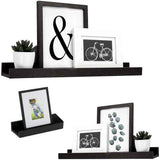 GEEZY Wall Book Hanging Black Shelf Set of 3