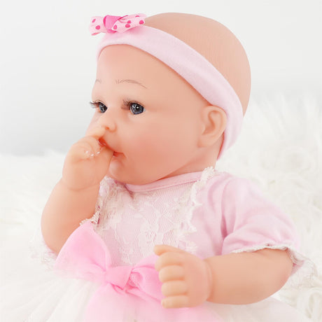 Lifelike Reborn Baby Girl Doll with Open Eyes 17" by BiBi Doll - UKBuyZone