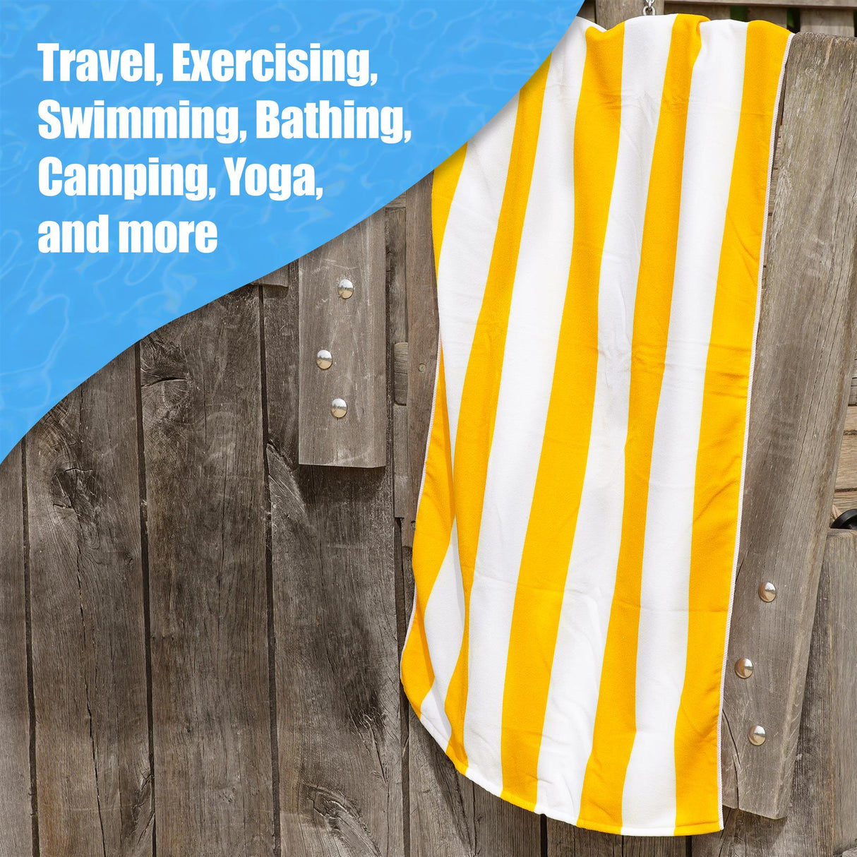 Beach Bath Towel Large Microfibre Orange Striped