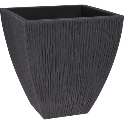Large Anthracite Square Outdoor Flower Pot by GEEZY - UKBuyZone
