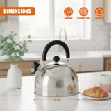 2.5 L Stainless Steel Whistling Camping Kettle