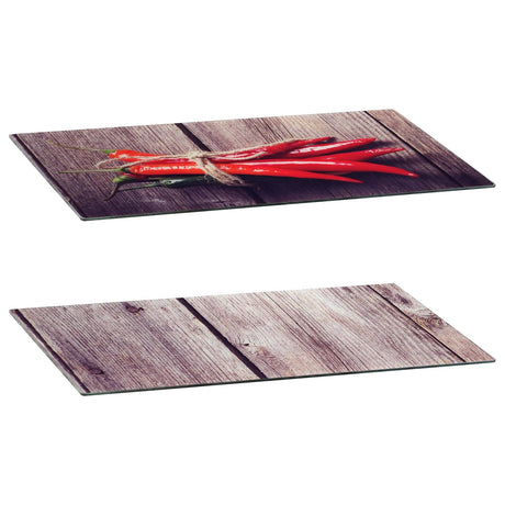 Glass Cutting Boards with Chili Pepper Design by Geezy - UKBuyZone