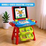 Learning Desk & Magnetic Easel Chalkboard