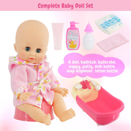 Doll and Bath set with Accessories by BiBi Doll - UKBuyZone