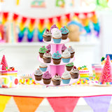 3 Tier Cardboard Cupcake Stand by GEEZY - UKBuyZone
