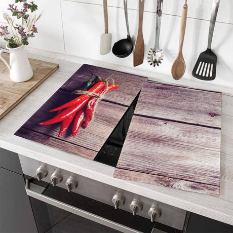 Glass Cutting Boards with Chili Pepper Design by Geezy - UKBuyZone