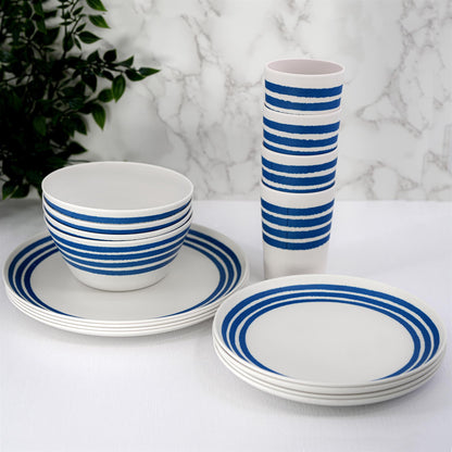 Melamine Camping Dinner Set For Four 16 Pieces by Geezy - UKBuyZone