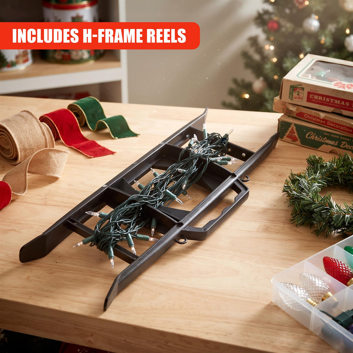 Christmas Lights Storage Bag & Cable Holders